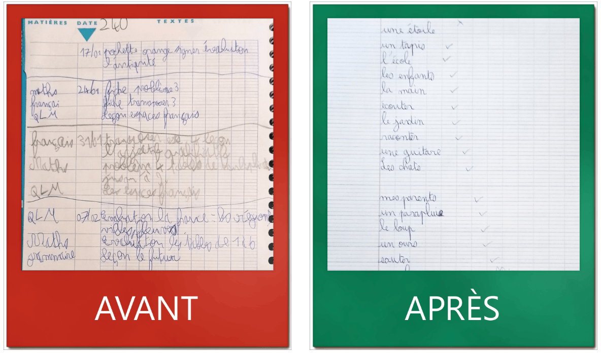 L&rsquo;écriture de L. 8 ans&nbsp;(CE2)